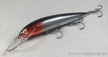 KARIKKO RÄMINÄ Wobbler 12 cm, Farbe: Silver Prey Fish 016, schwimmend mit Rasselkugel, von Suomen Uistin The Finnish Lure Company (Jarmo Rapala)